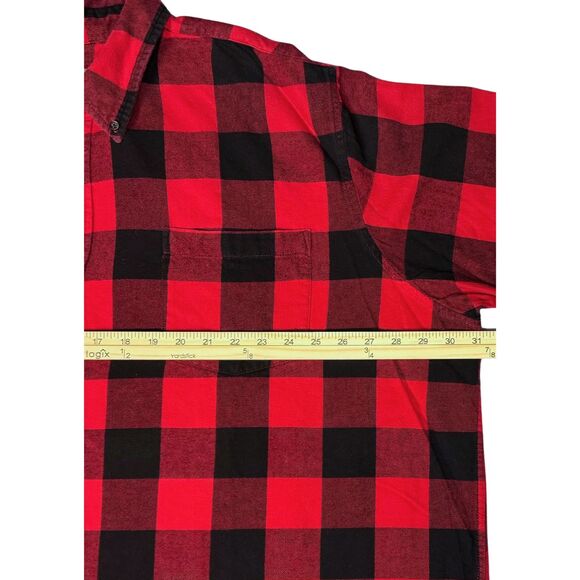Foundry Mens Super Soft Shirt Flannel Buffalo Check Button Up Pocket 3XL Y2K - Picture 4 of 8
